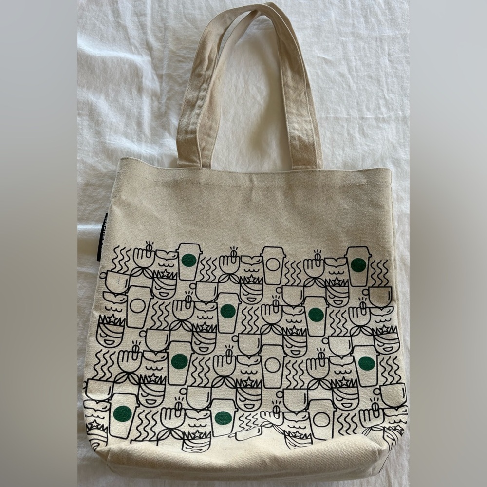 Starbucks Original Anywhere Tote Bag-Latte/Mermaid Canvas